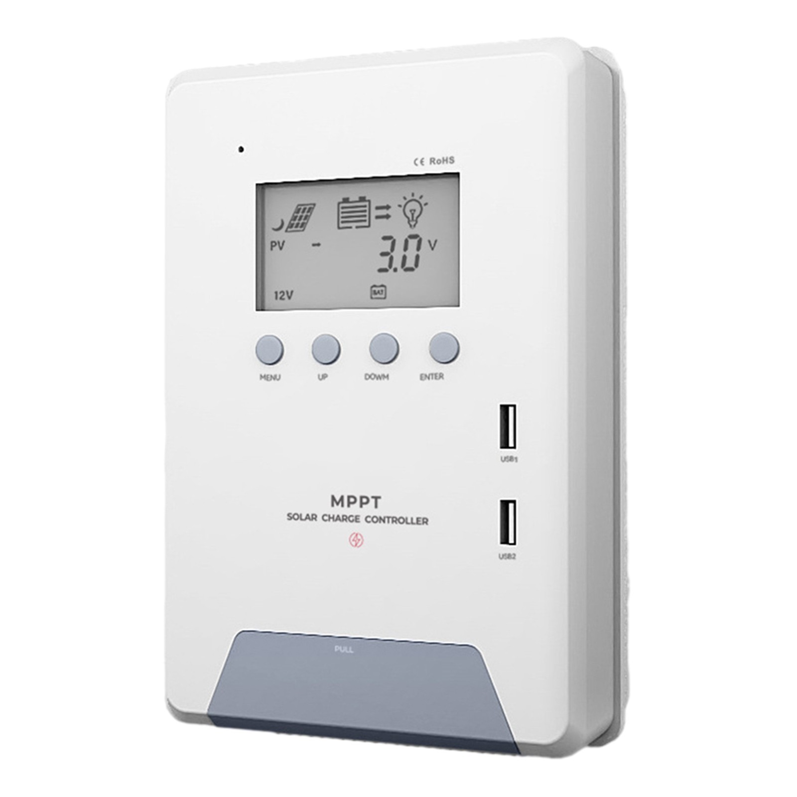 60A Solar Regulator Low Heat Generation Multiple Battery Compatibility