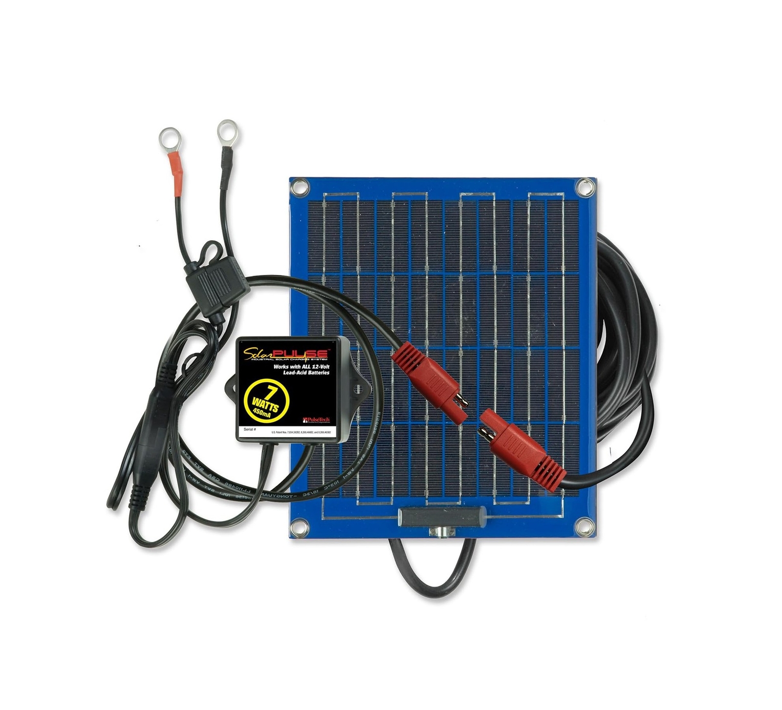 PulseTech SolarPulse SP-7 Solar Battery Charger Maintainer, Blue, 7 Watt