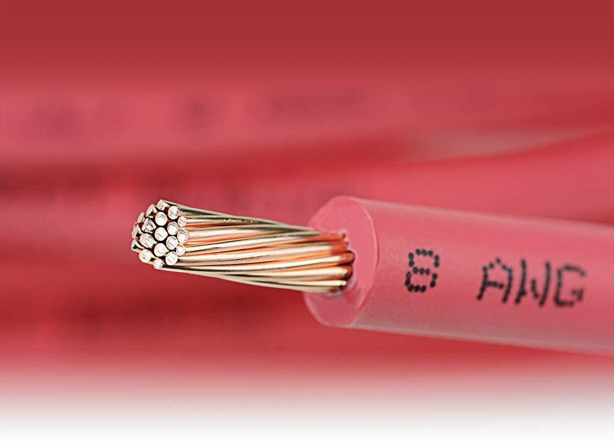 8 AWG Solar Panel Wire 20′ Power Cable UL 4703 Copper MADE IN USA PV Gauge Red
