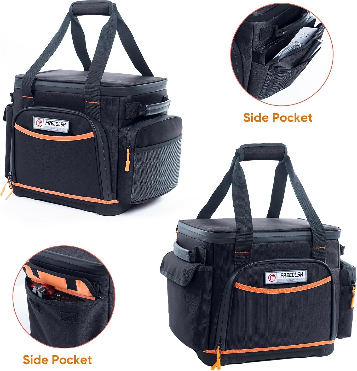 Travel-Ready Jackery 500 Case with Waterproof Base and Accessory Pockets