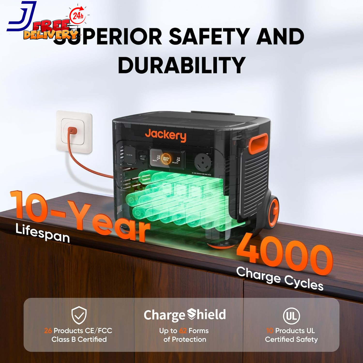 2000 plus Portable Power Station 2042Wh Lifepo4 Solar Generator 3000W AC Output