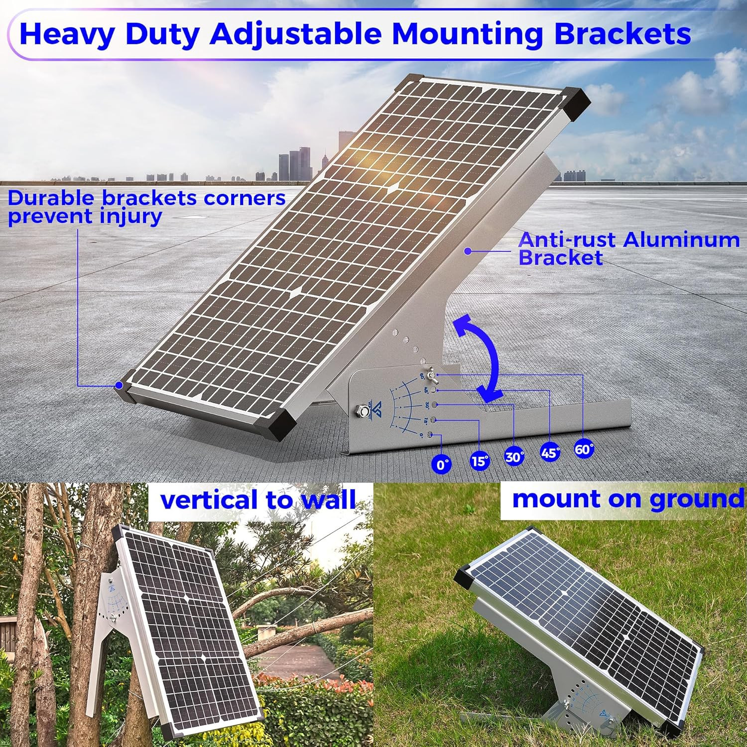 30W Solar Panel Kit, 12V Solar Battery Trickle Charger Maintainer + 10A MPPT Cha
