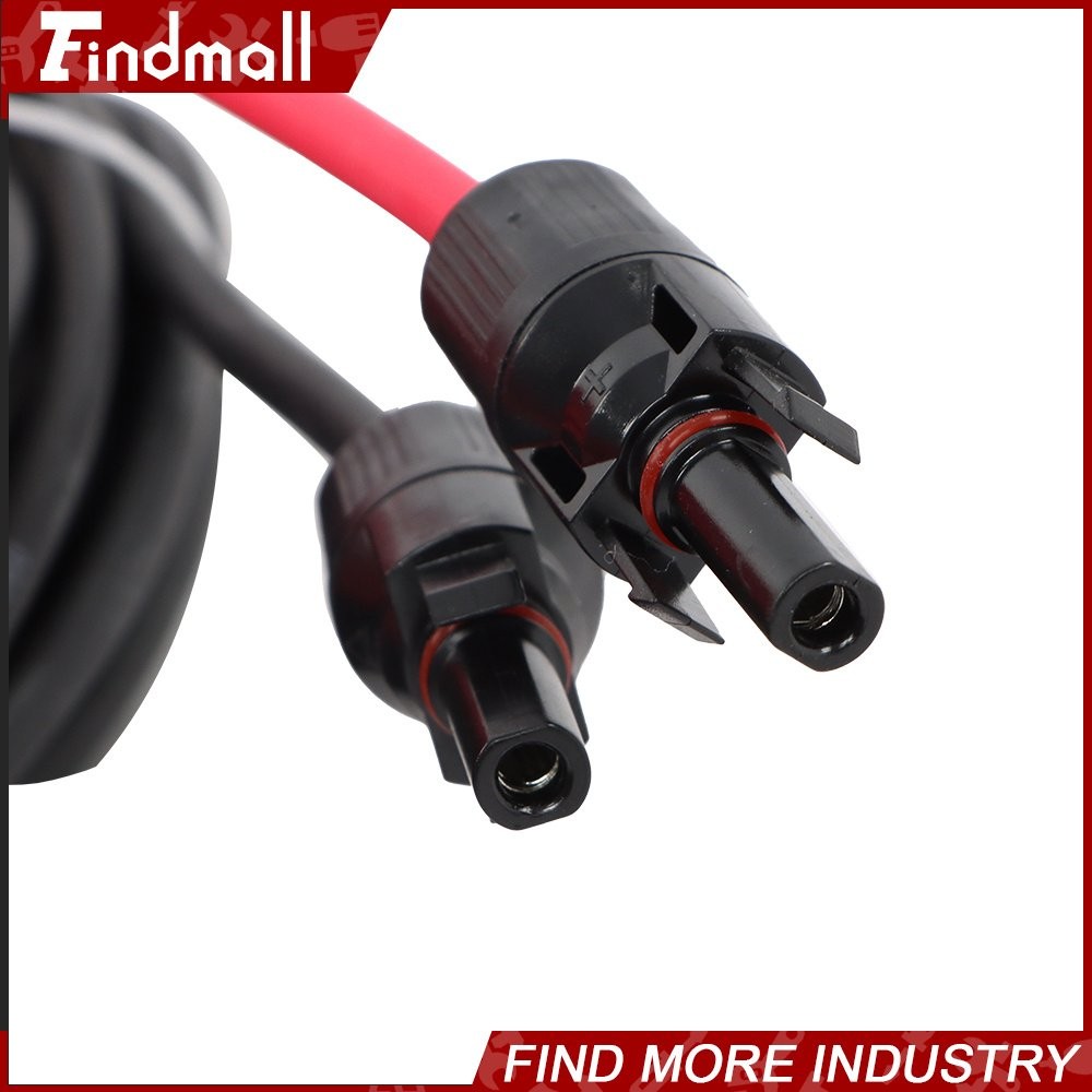 Findmall Red+Black W/ M4 Connector Solar Panel Wire Cable Weatherproof 20M 4mm²