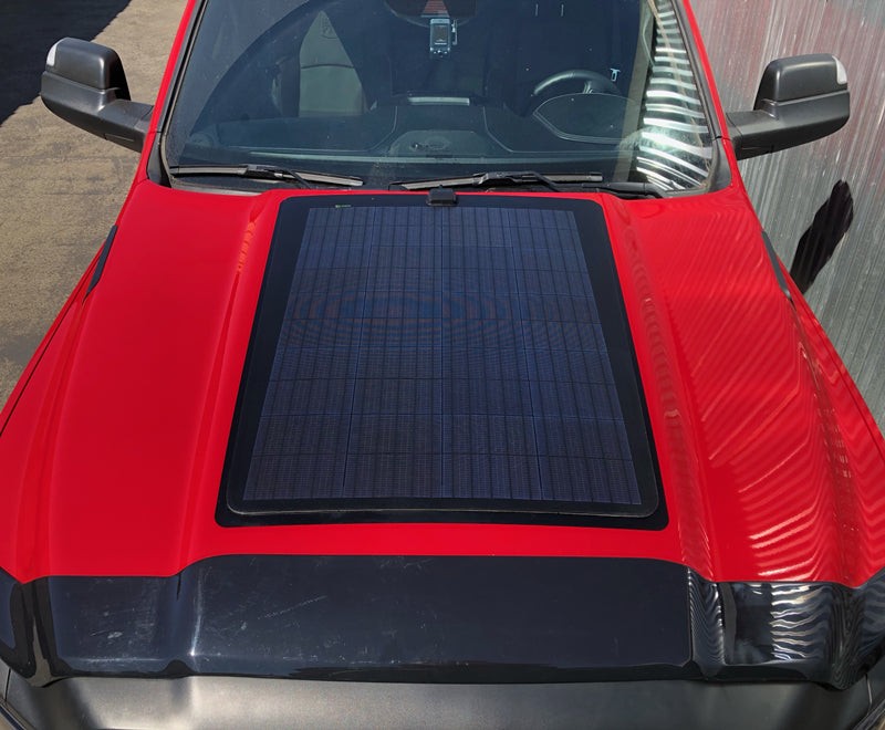 Ram HD 2500 5th Gen (2019 to Present) Lensun 100W 12V Hood Solar Panel Best New