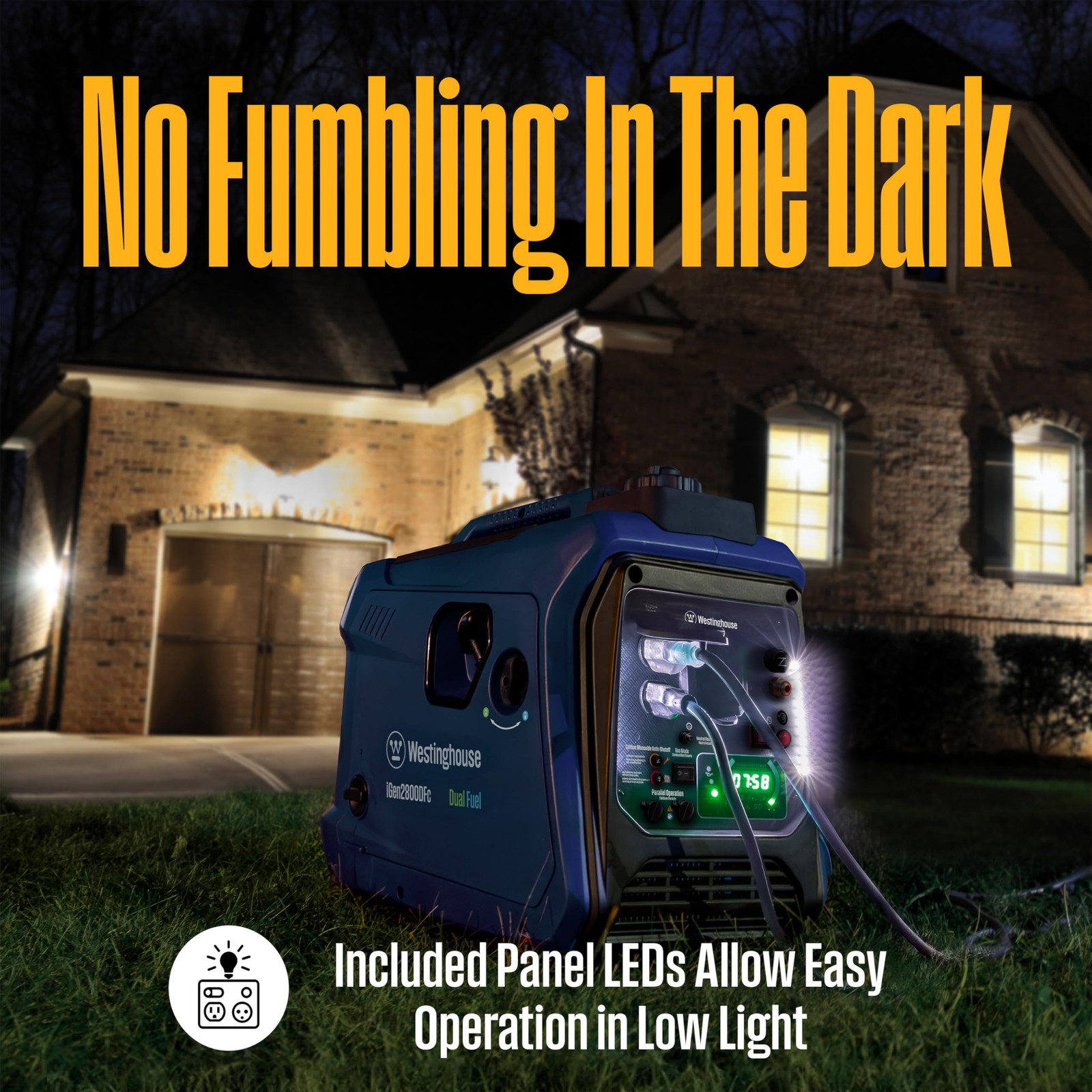 Westinghouse 2800 Peak Watt Super Quiet & Lightweight Dual Fuel Portable