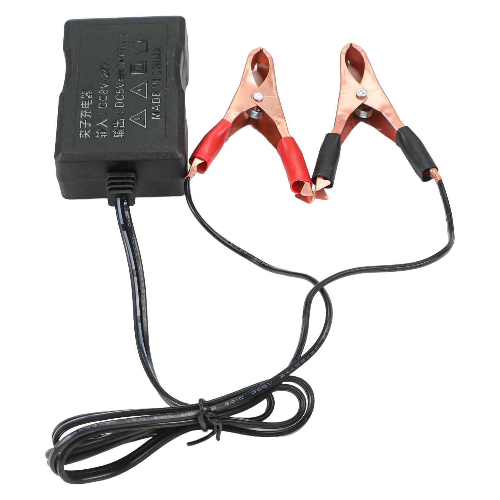 Powerful DC USB Converter 12V 24V to 5V with Battery Clip for Fast Charging