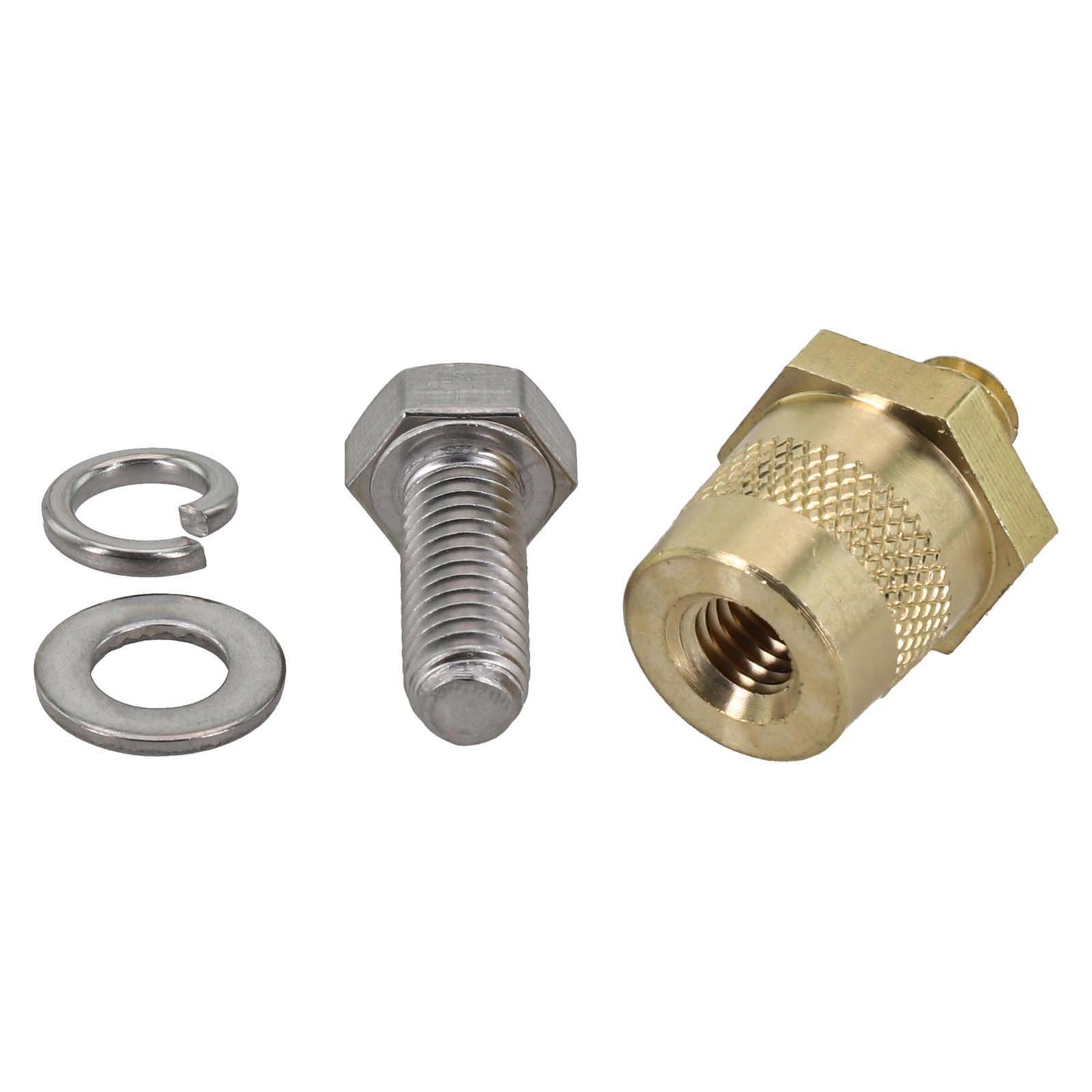 Efficient Connection Solutions M8 Brass Tone Battery Adapters Available