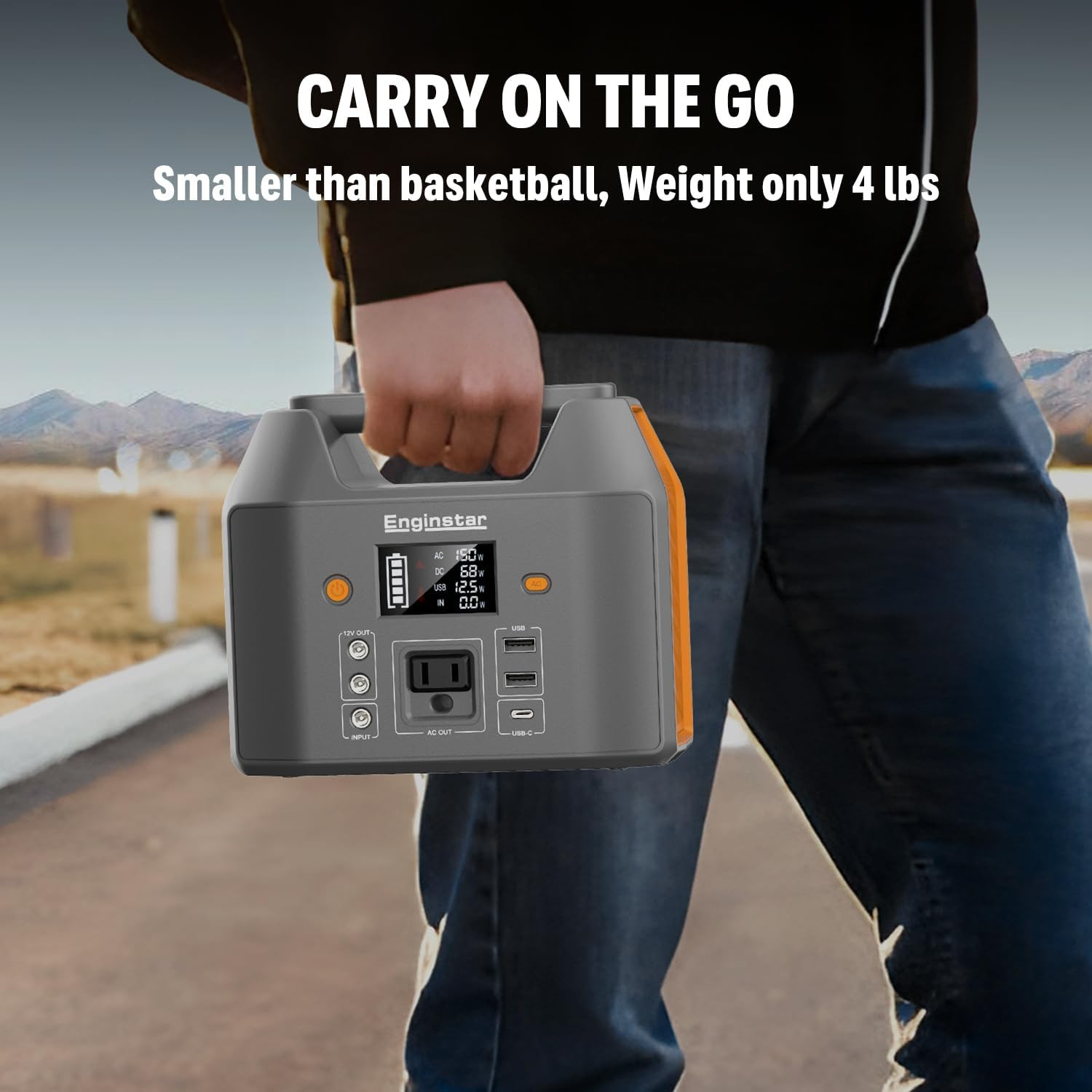 Solar Powered Generator 300W Peak/150W Rated, Portable Solar Generator Power Sta