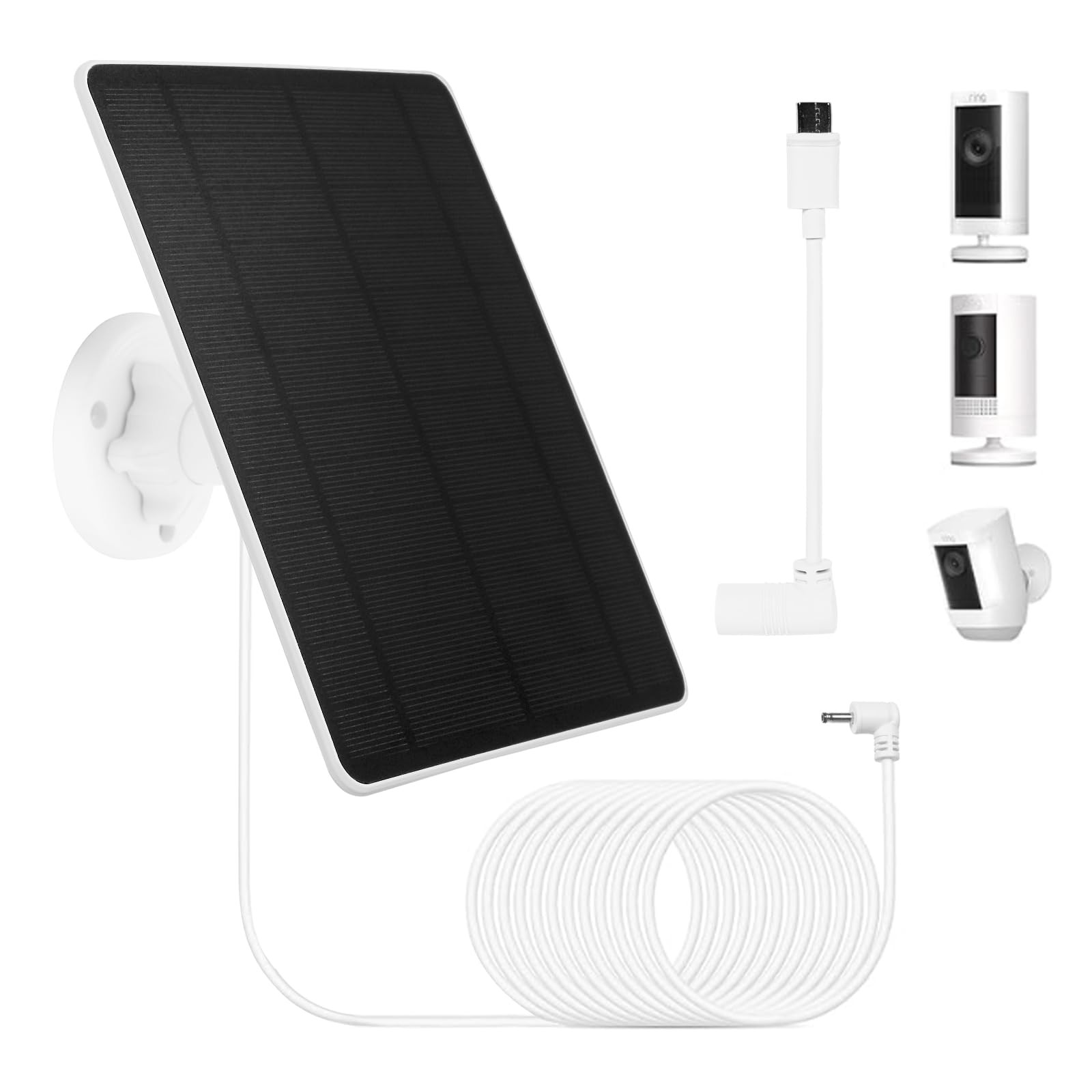Solar Panel for Ring Camera Compatible with Ring Spotlight Cam Battery/Plus/P…