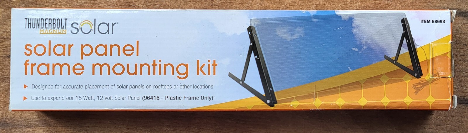 Thunderbolt Magnum Solar Panel Frame Mounting Kit ITEM 68698 NIP For 15 Watt 12V