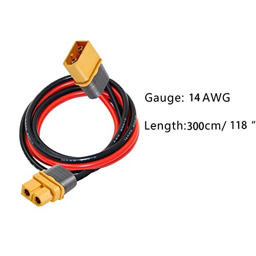 14AWG 10FT XT60 Extension Cable,XT60 Female to Male XT60-XT60 3M(9.84ft)