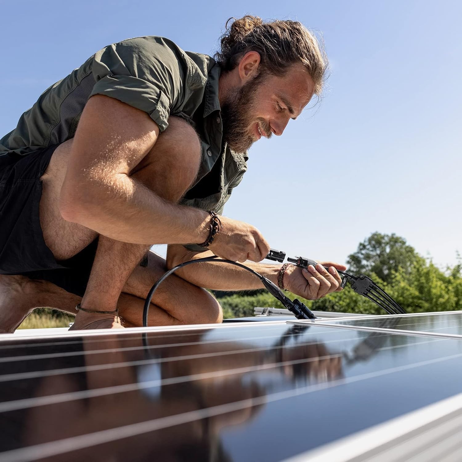 High-Performance Solar Connectors – 1 Pair of M/FFFF & F/MMMM, 18-
