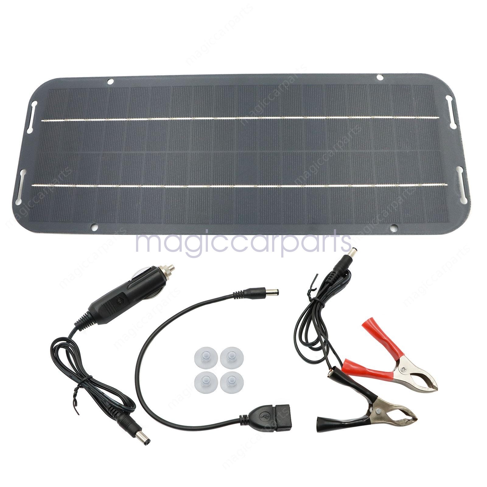 30W Solar Panel 12V Trickle Charger Battery Charger Kit Maintainer Car Boat RV