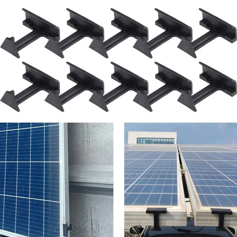 10Pcs Solar Panel Water Drainage Clip 30/35/40Mm PV Modules Cleaning Clips Panel