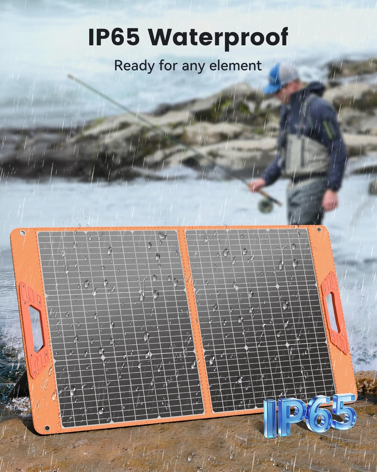 100W Portable Solar Panel for Power Station, 23.5% High Efficiency Foldable S…