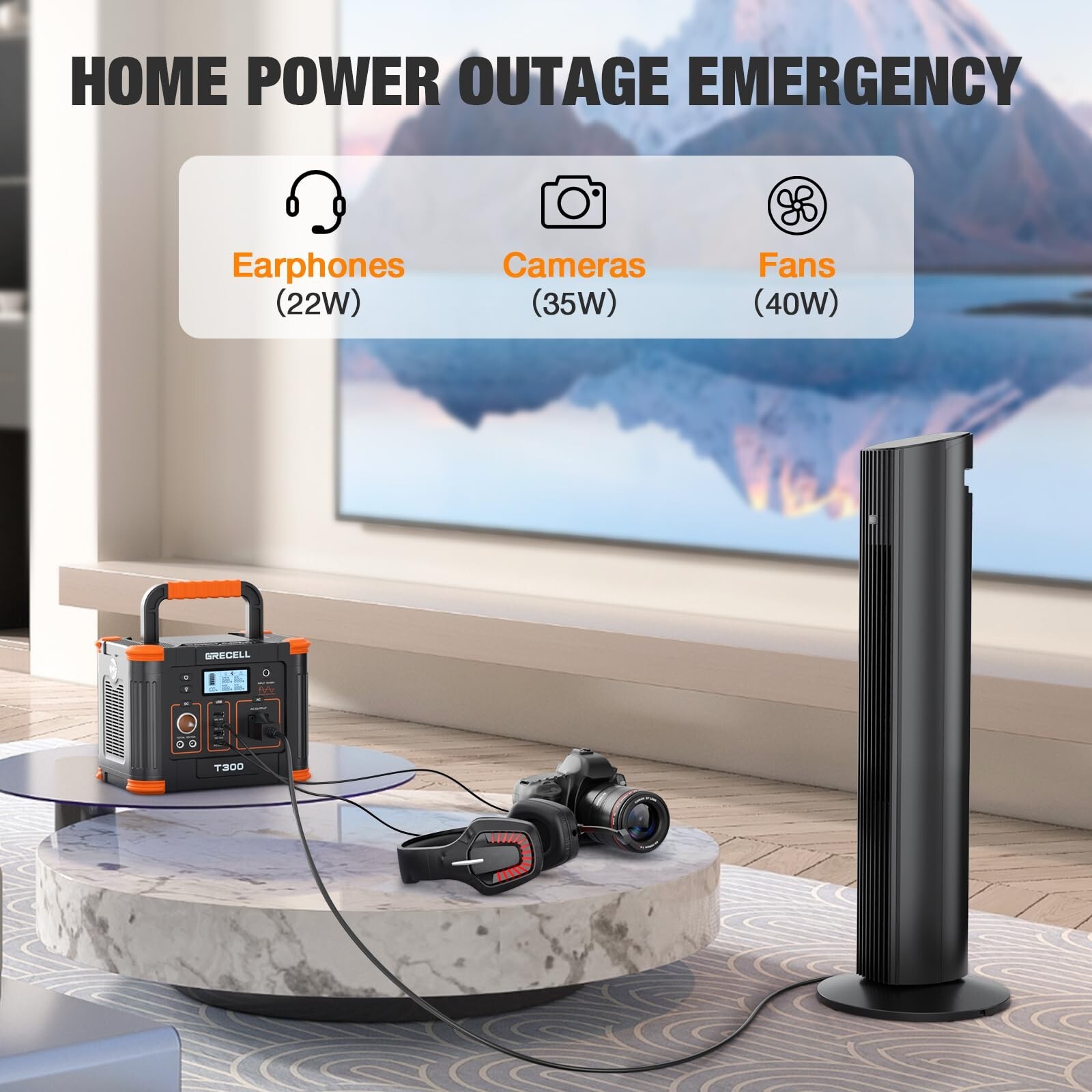 Portable Power Station 300W (Peak 600W), GRECELL 288Wh Solar Generator with 6…