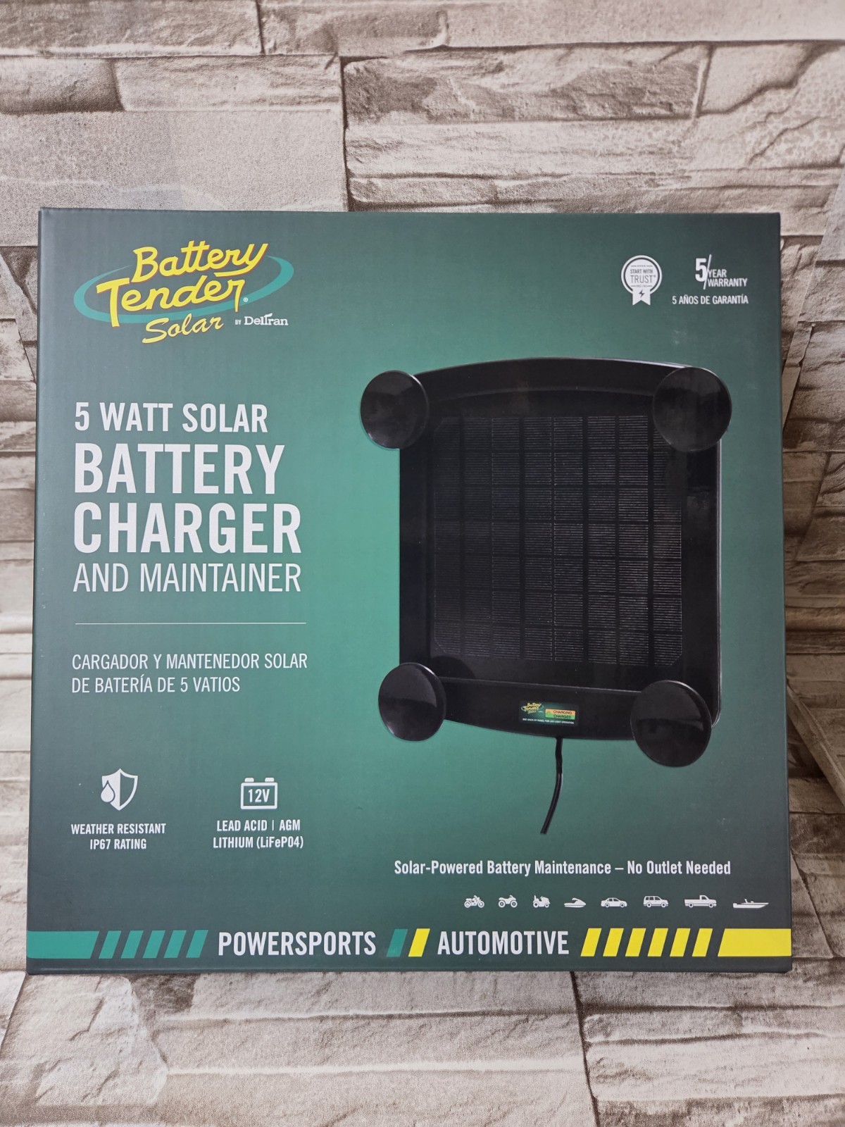 5 Watt Solar Battery Charger And Maintainer