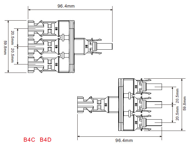 PV Branch Connector, 1000v, 3 to 1 (MMMF+FFFM), Brand new, shipping from USA