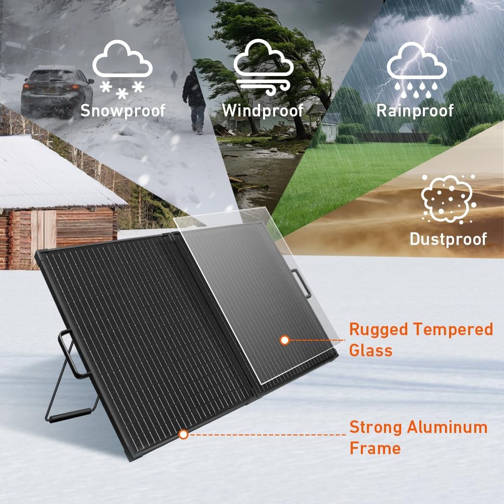 Solar Suitcase 100W Portable Foldable Solar Panel 18v Monocrystalline 23.8 * …