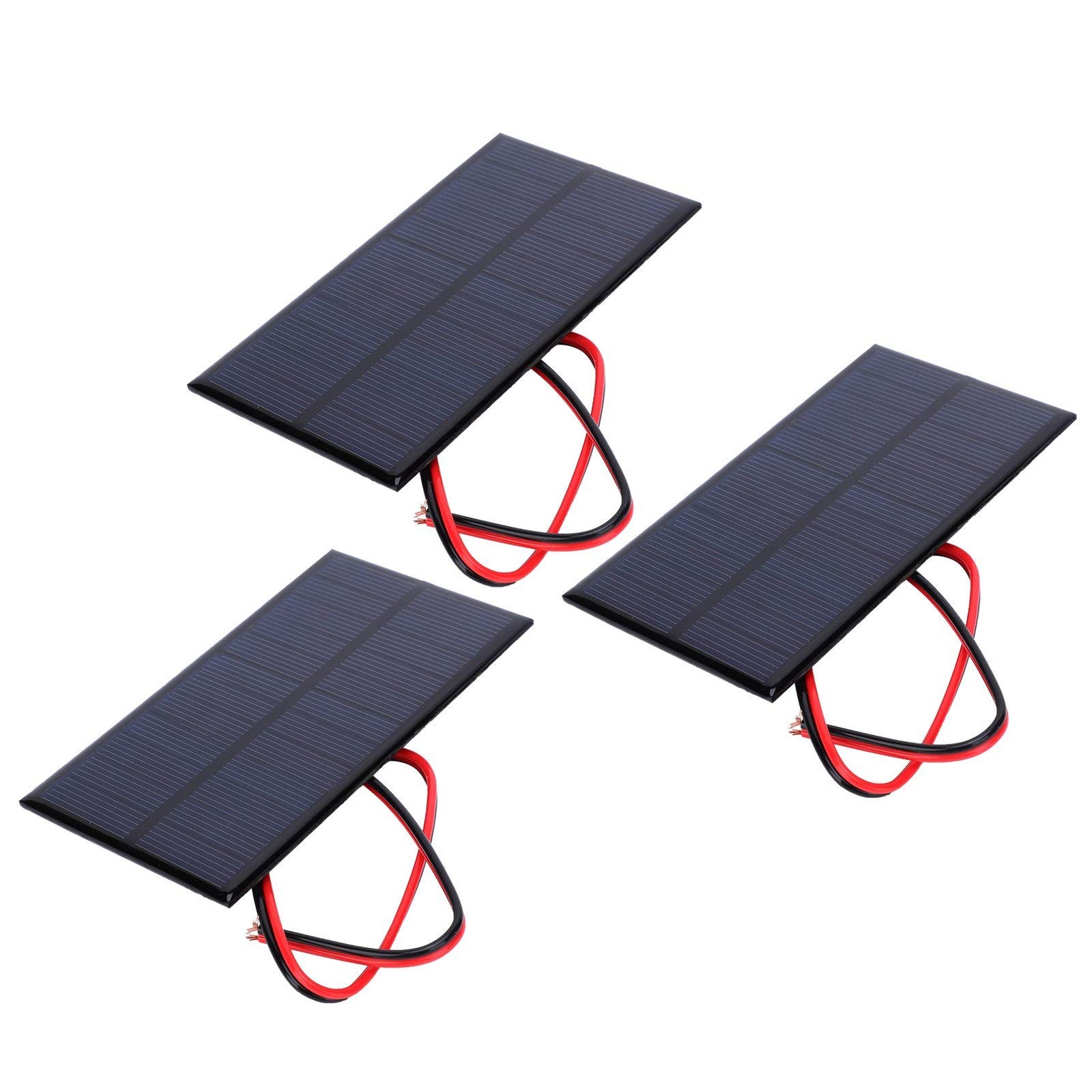 3Pcs Mini Solar Panels, DC 6V 1W Solar Cells Kit with 11.8in Cable, Mini Poly…