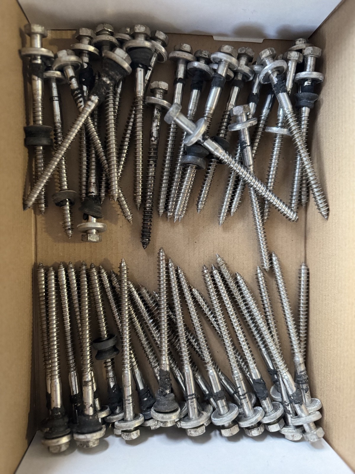 Zep/Tesla Solar 5/16″ x 5-1/2″ Stainless Hex Lag Screw w/Captive Washer QTY 46