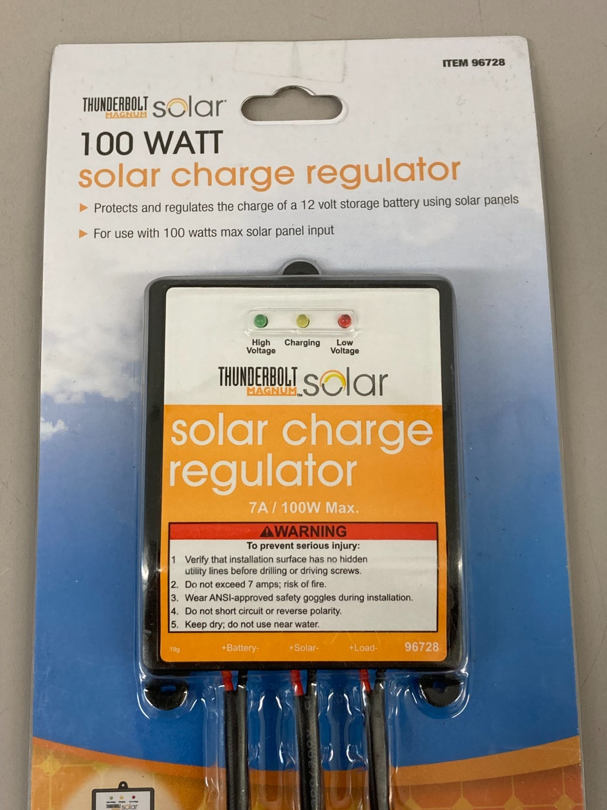Thunderbolt Magnum Solar 100 Watt Solar Charge Regulator 96728