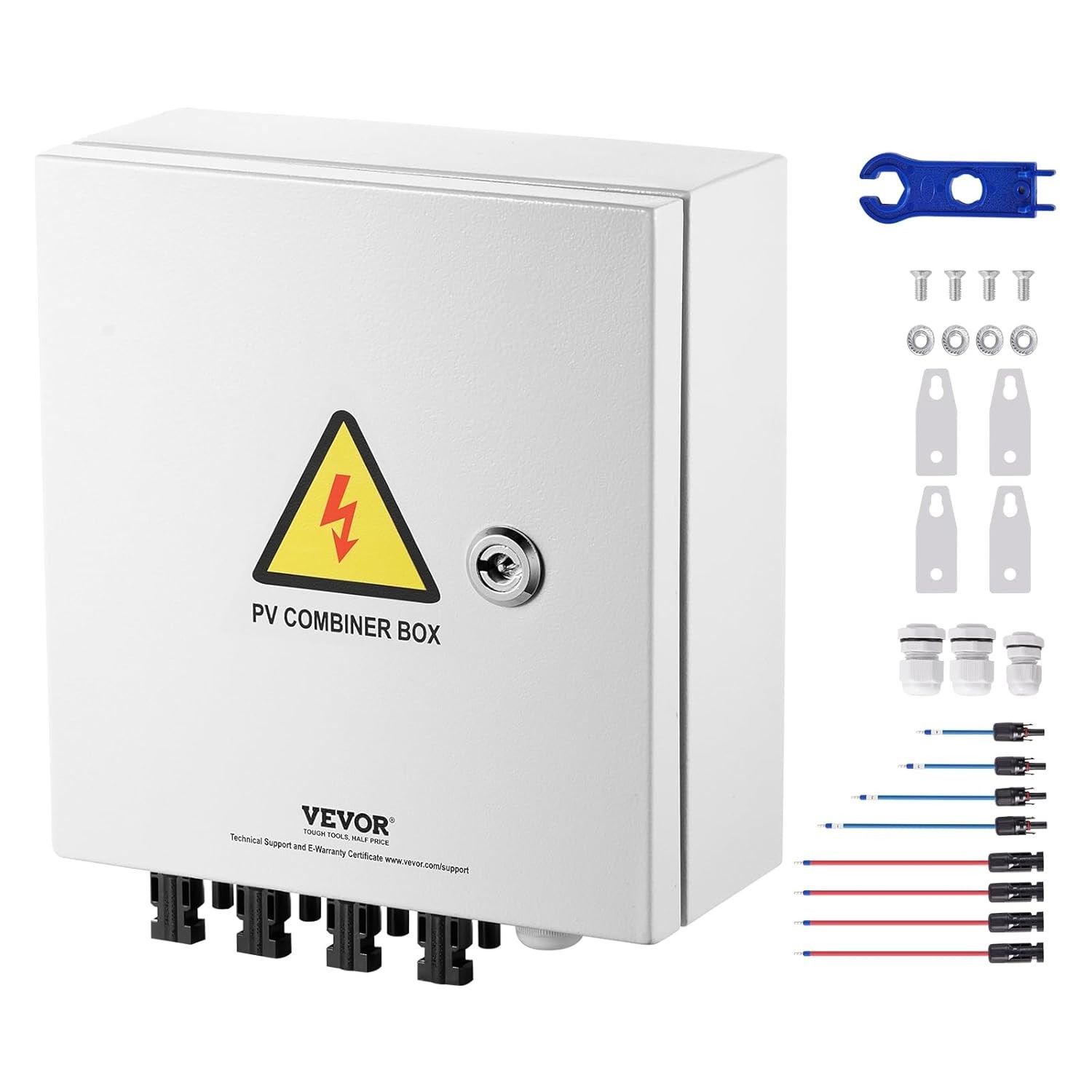 4 String Solar Combiner Box with Lightning Protection & Rating