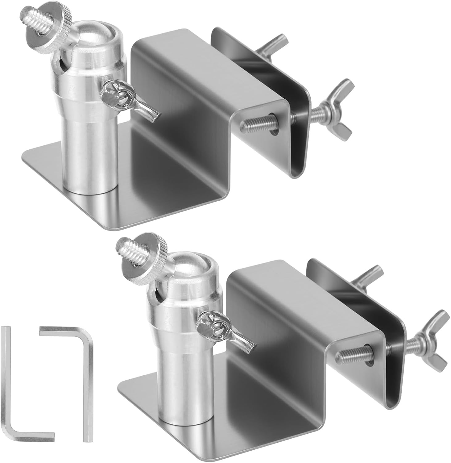 2Pcs Gutter Mount for Arlo, Eufy, Reolink, Aosu, Pro3 Solar Panels That Use 1/4″
