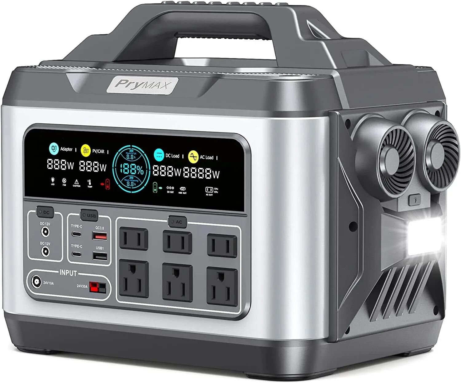 PryMax Steelite 1200W Portable Power Station 1110Wh Solar Generator