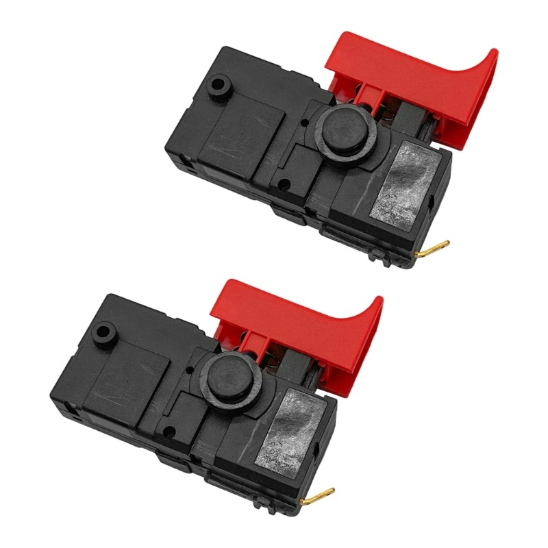 2Pcs Power Tool Control Switcher Part Black Red Repair Component Set
