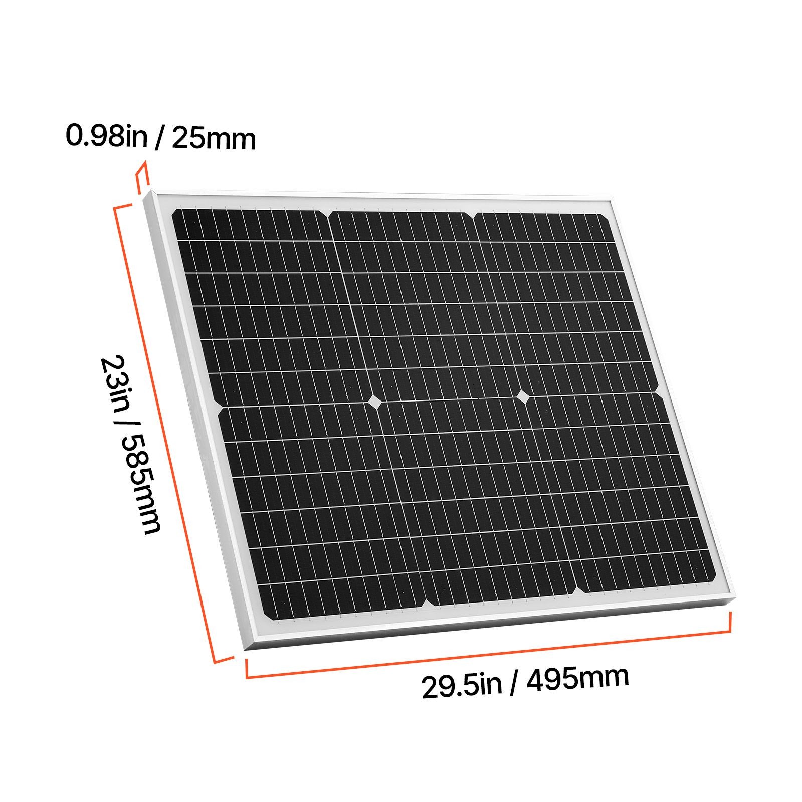 50W 12V Mono Solar Battery Charger with Upgraded MPPT & IP65 Waterproof