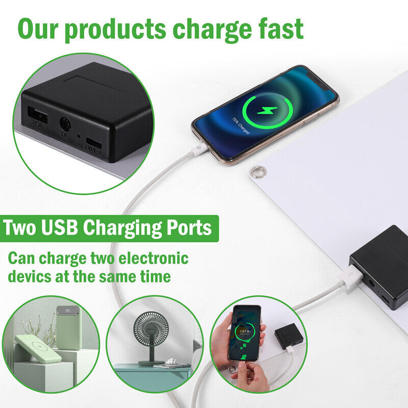 400W Solar Panel Kit 100A 12V Battery Charger w/ Controller Caravan Boat RV Car