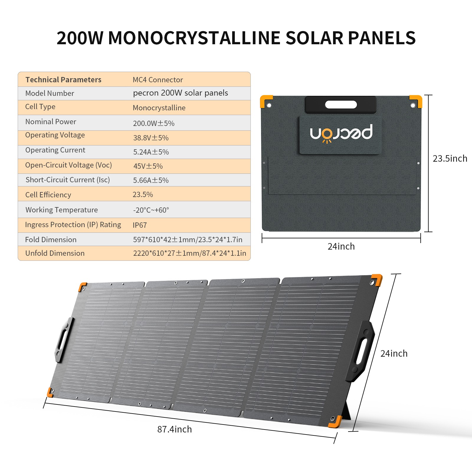 PECRON E600LFP 614Wh/1200W Portable Power Station with 200W Solar Panel off-Grid