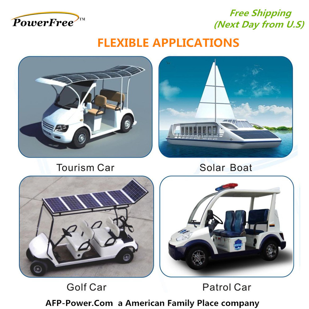 Semi-Flexible Bendable 30w 50w 100w 120w 135 Lightweight Solar Panel 12v Battery