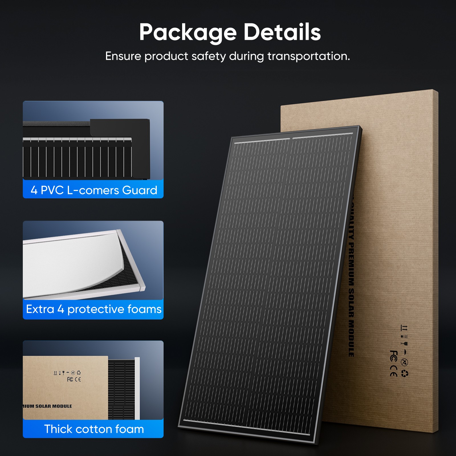 12V 100W 200W 400W 1000W Watt Solar Panel Mono N-Type Charger RV Home Off-Grid