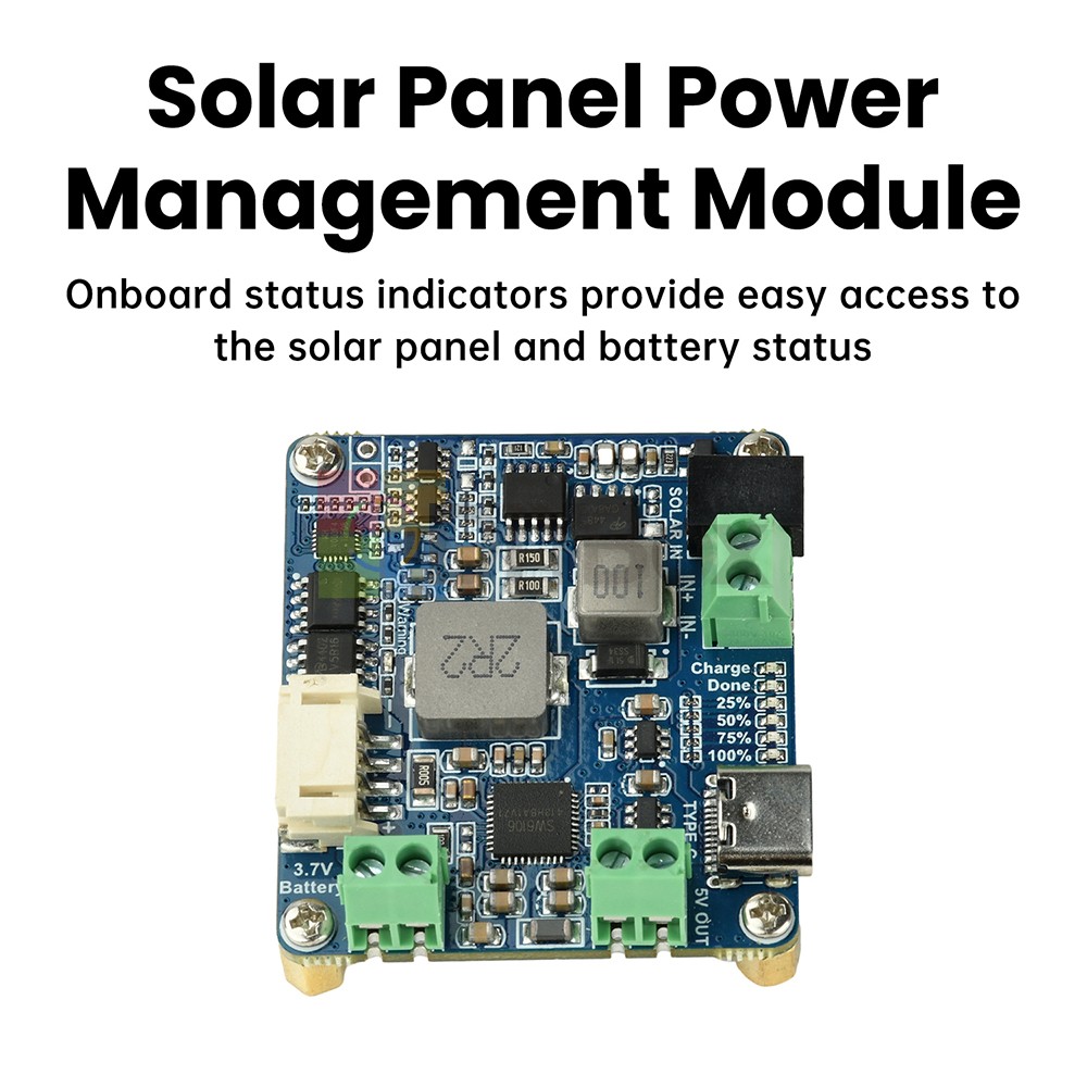 6-24V Solar Panel Power Management Module 5V 3A MPPT PD QC FCP SFCP Type-C