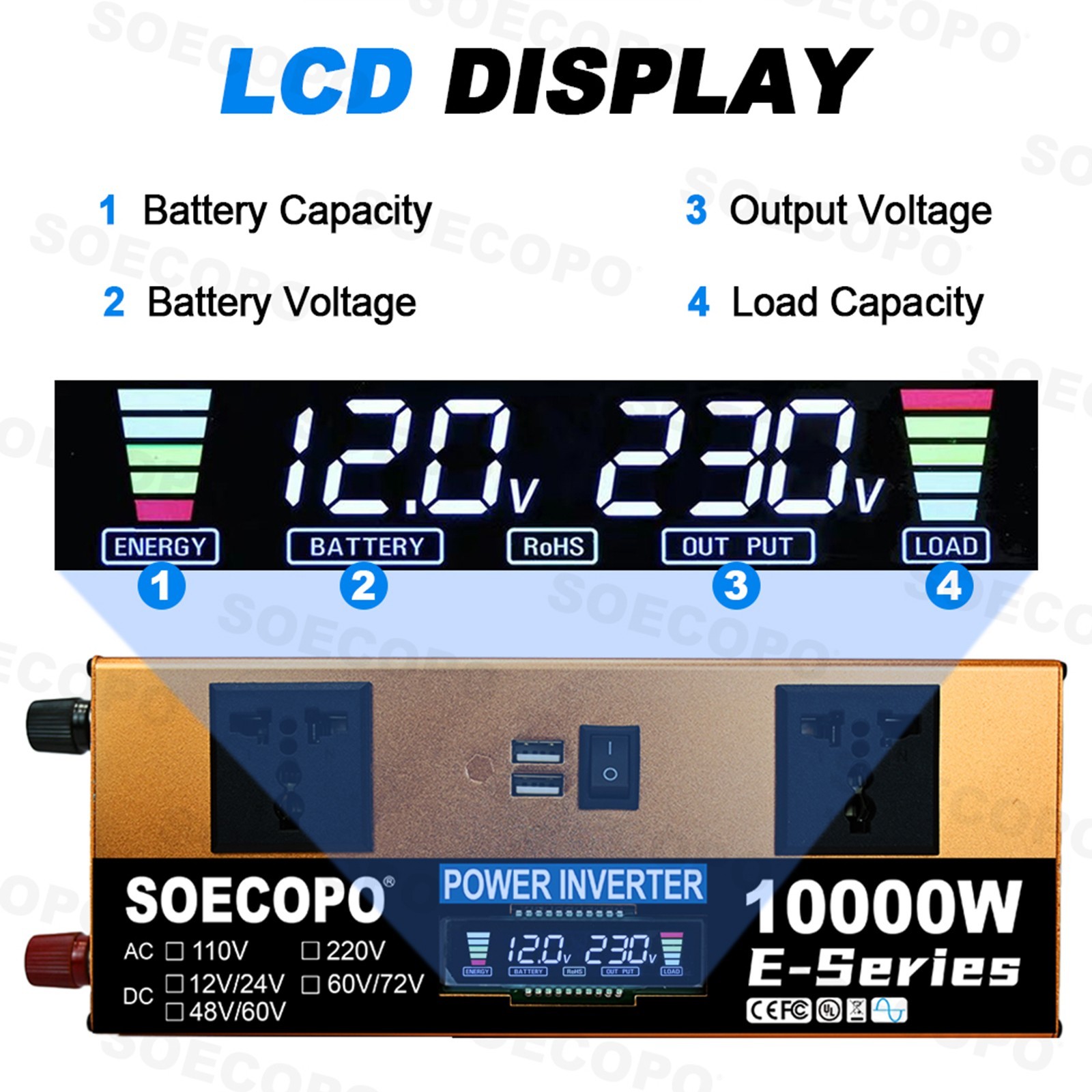 US 10000W Solar Kit | Includes Inverter, 2pcs 200W Solar Panels 100A Controlle7W