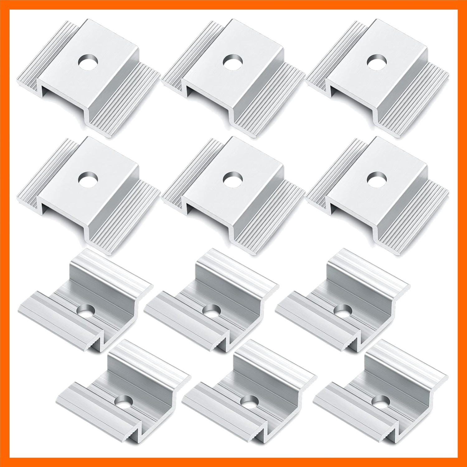 12 Pack Solar Panel Mid Clamps 1.06 Inch Solar Panel Bracket Aluminium Mounti…