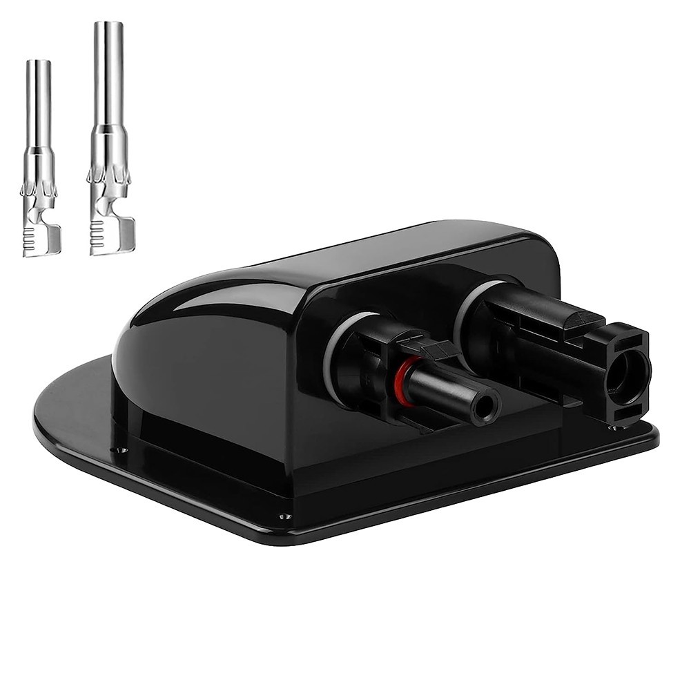 RV Solar Connection Box Safety Solar 12 X 9.5 X 4cm Black High Quality