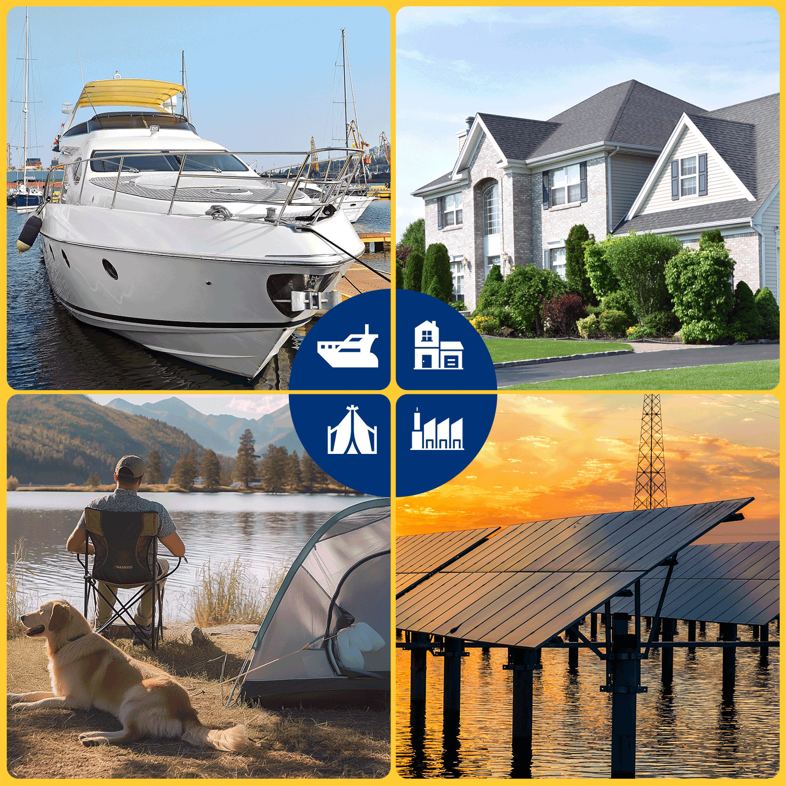 300W 600W 900W 1800W Mono Solar Panel 12V Charg Off-Grid Battery Power RV Boat