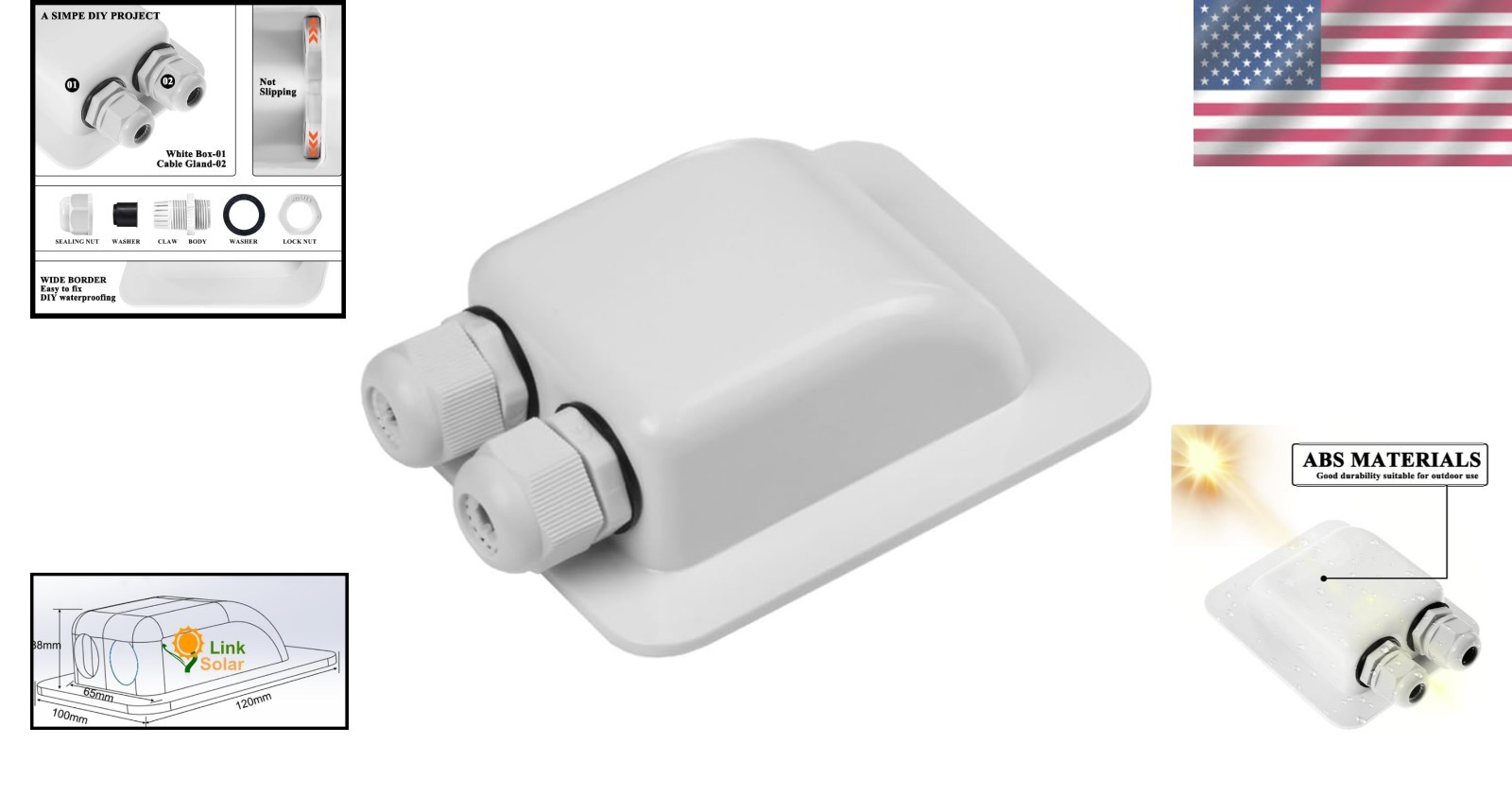 Durable Solar Cable Entry Gland 2mm² to 6mm² with Seals for Easy Installation