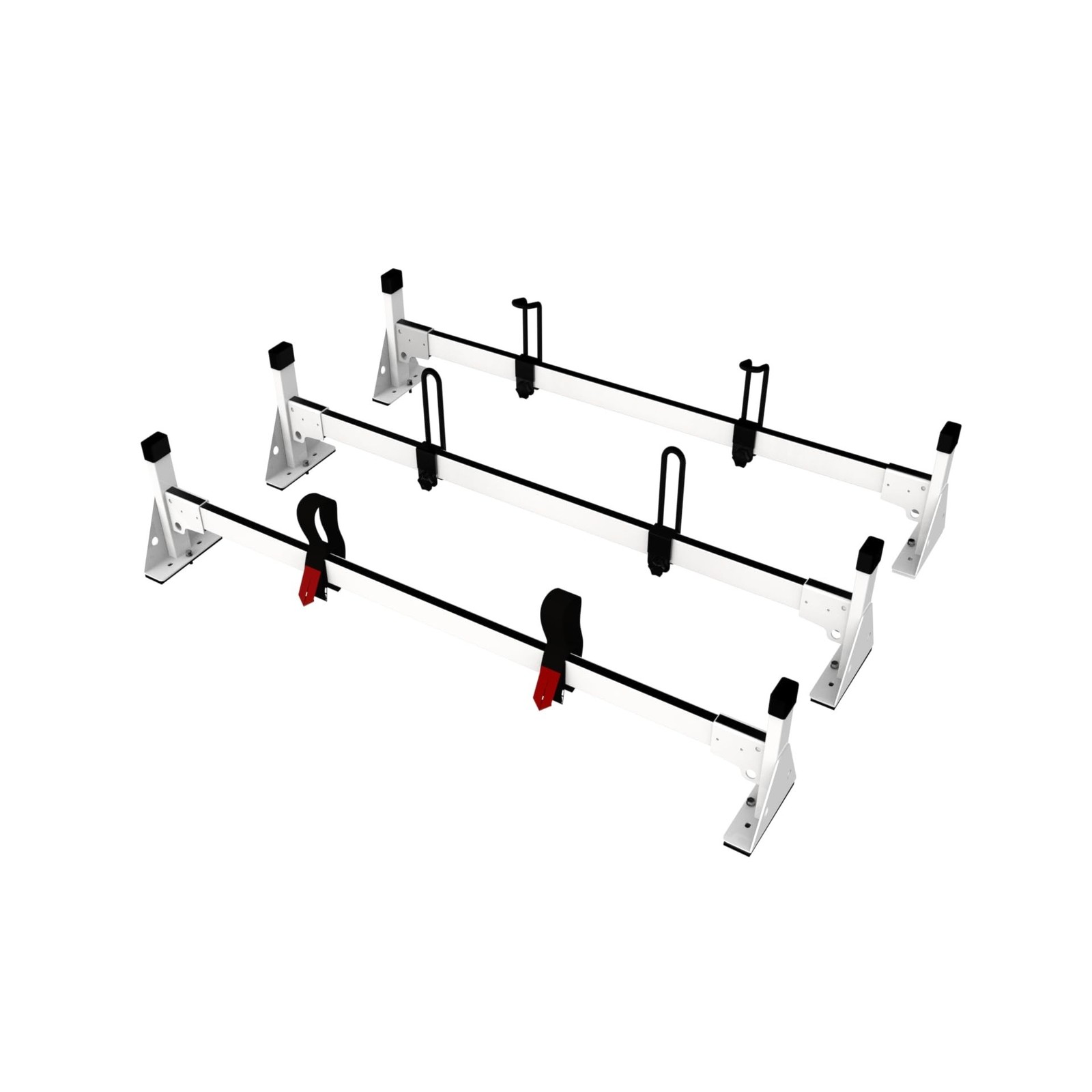Cargo Van Roof Ladder Rack Fit for Ram Promaster 2013-2025, Steel White 3 Bar…