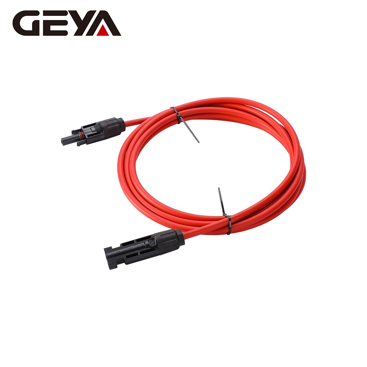 GEYA PV Wire Connector 10 AWG Solar Panel Extension Cable 1Pair Black & Red 6mm²