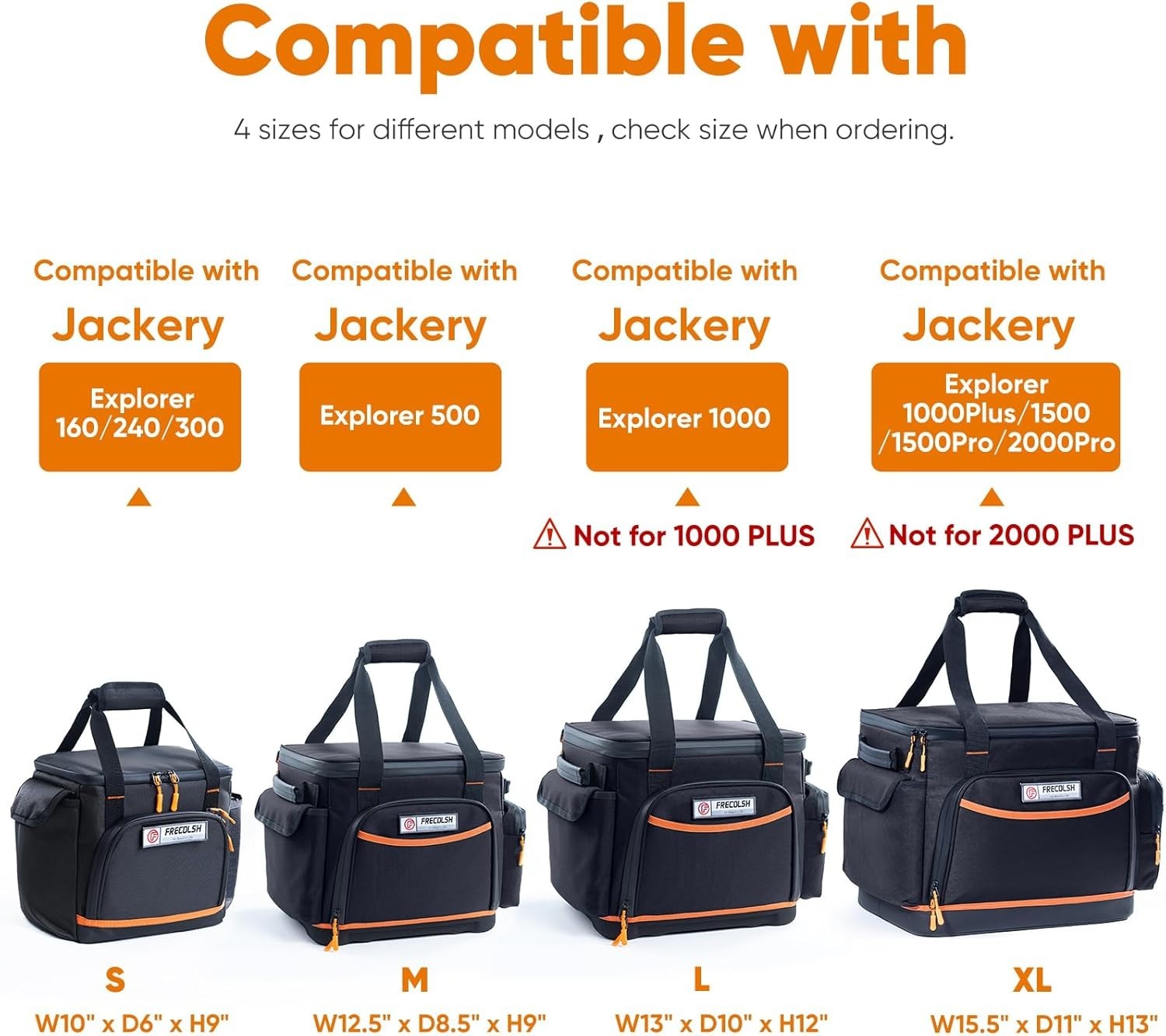 Travel-Ready Jackery 500 Case with Waterproof Base and Accessory Pockets