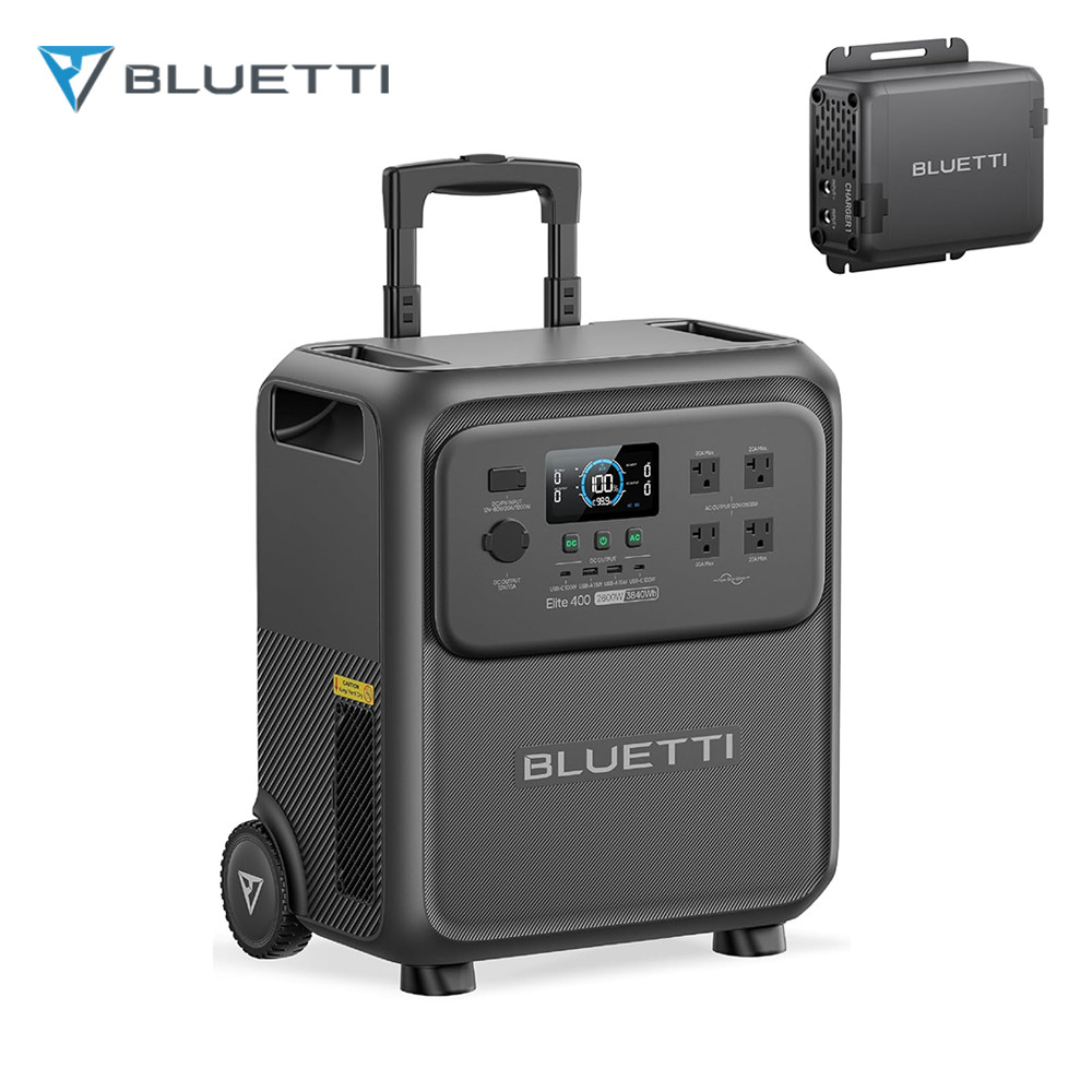 BLUETTI Elite 400 3840Wh Power Station+DC-DC Alternator Charger for Outage/RV