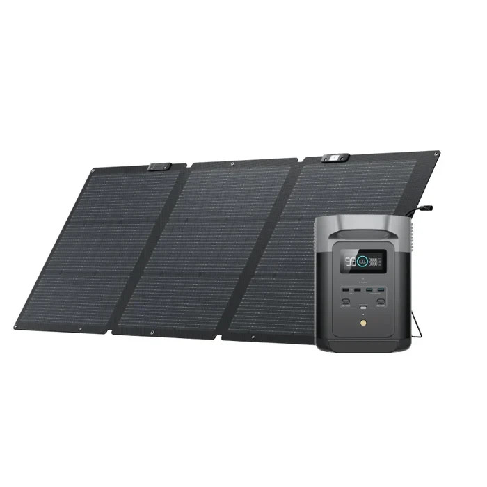 EcoFlow DELTA 2 1024Wh Portable Power Station with 160W Solar Panel and X-Stream