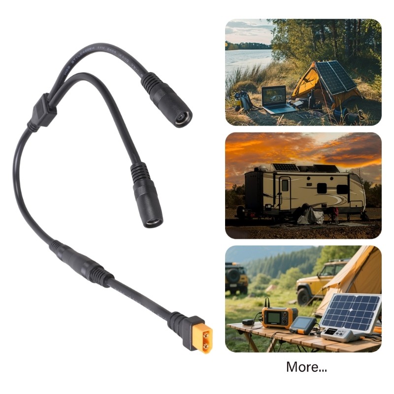 Heat Resistant XT60 Male To Double 8x2mm Female Power Cord For Various Models