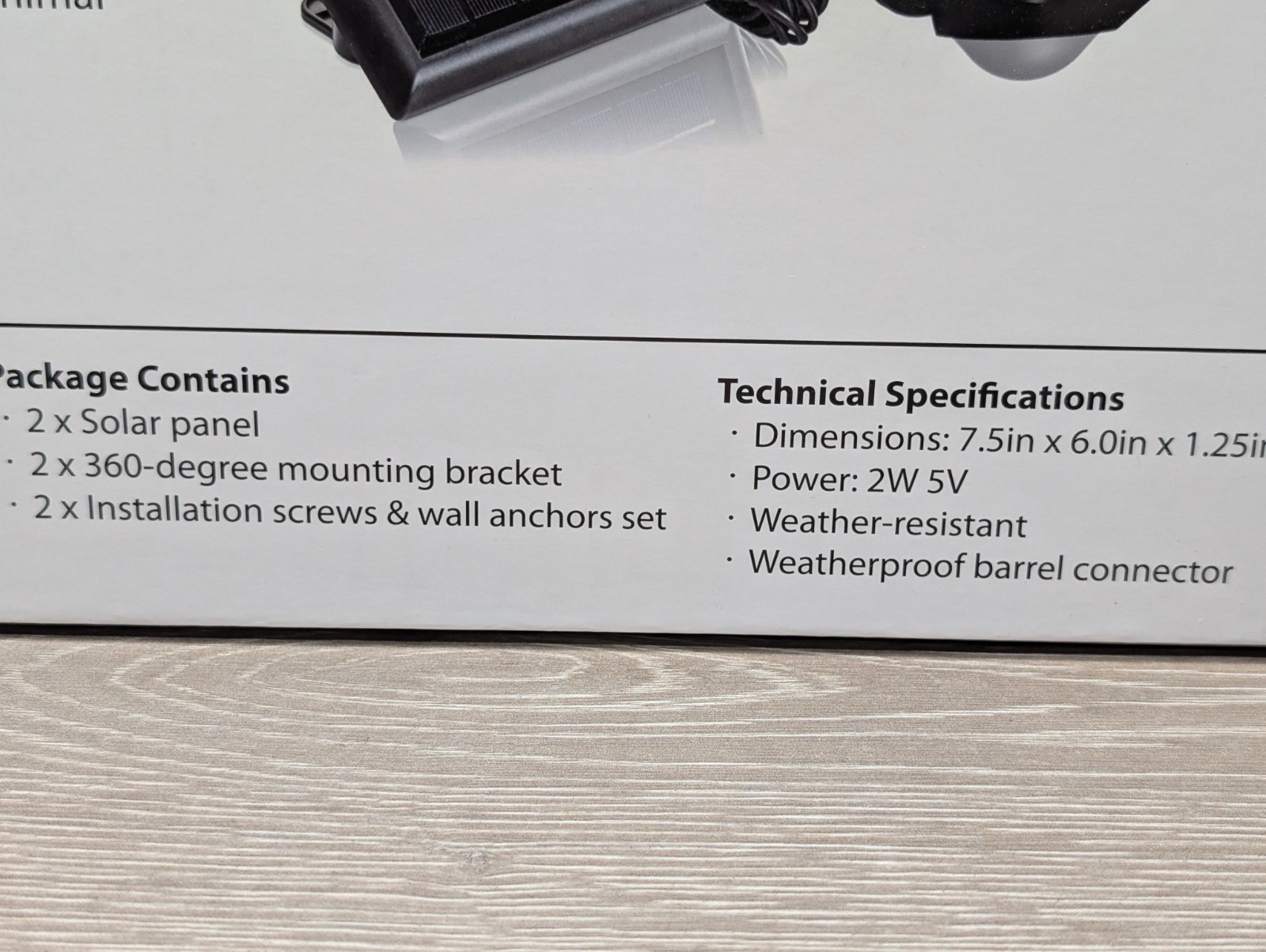 Wasserstein Solar Panel 2-Pack Ring Spotlight/Stick Up Cam Battery White