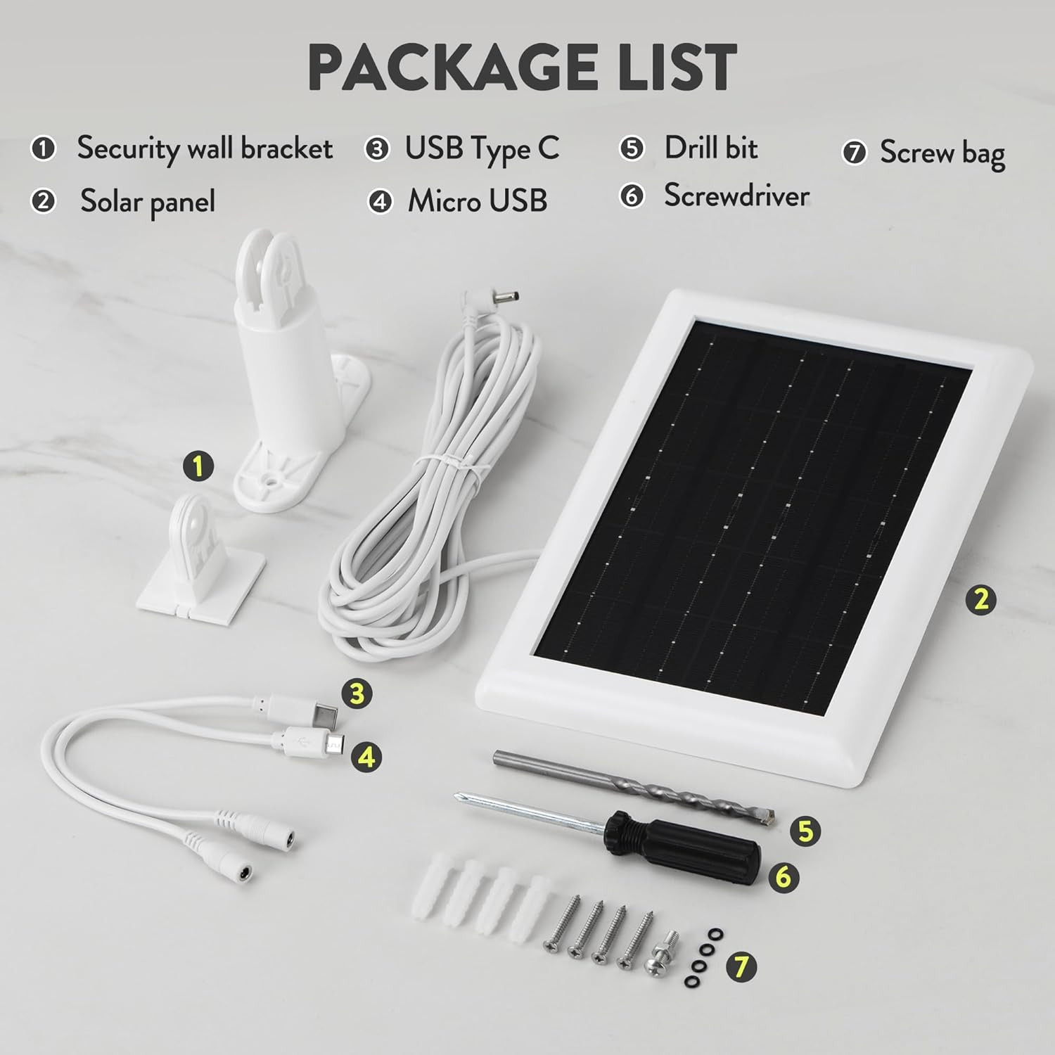 Ring Solar Panel(2Nd Generation), 2-Pack 5W Ring Solar Panel Charger with Mount