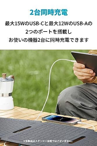 Anker Solix PS30 Portable Solar Panel USB Compatible 2 Ports Waterproof IP65